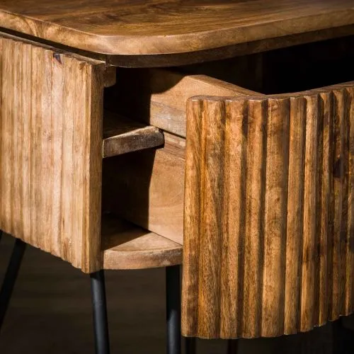 Nachttisch Keke 2 | mit Schubkasten | Mangoholz | sandfarben