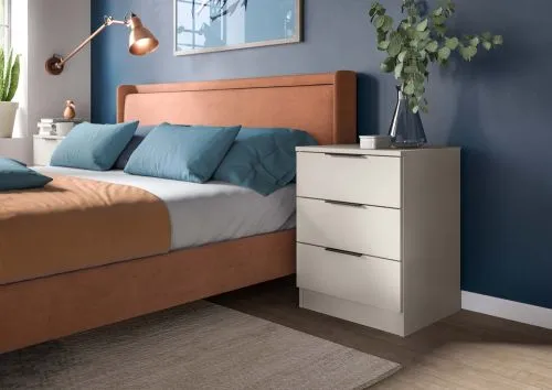 Nachttisch Kopenhagen | 2er set | mit Schubkästen | Kaschmir