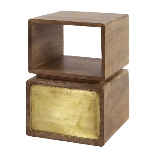 Nachttisch Laita | mit Schubkasten | Mangoholz | sandfarbe