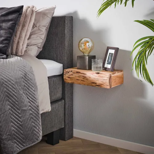 Nachttisch Nivia 2er Set | mit Schubkasten | Akazie massiv | 30/40x20 | verschiedene Größen