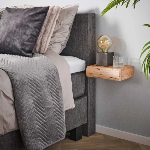 Nachttisch Nivia 2er Set | mit Schubkasten | Akazie massiv | 30x20 cm