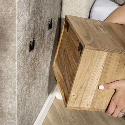 Nachttisch Pandora | mit Schubkasten | Akazienholz | natur