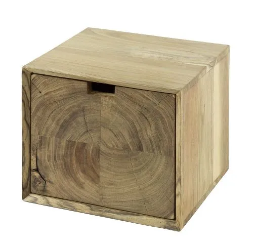 Nachttisch Pandora | mit Schubkasten | Akazienholz | natur