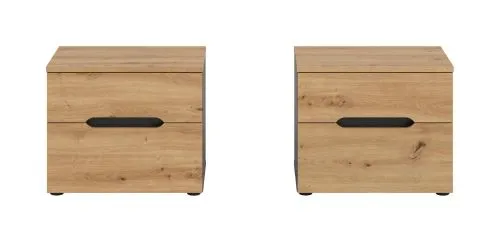 Nachttisch Set Canu | 2 teilig | artisan / Basalt grau