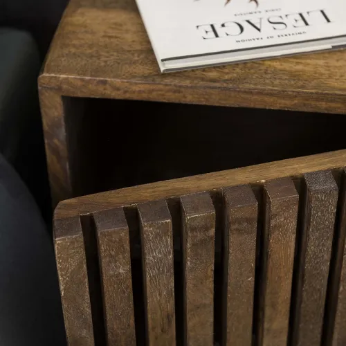 Nachttisch Set Dwina 2-teilig | rechteckig | Mangoholz | Sandfarben