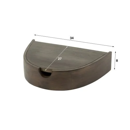 Nachttisch set Naga | 2-teilig | mit Klappe | Akazie massiv | glaze braun