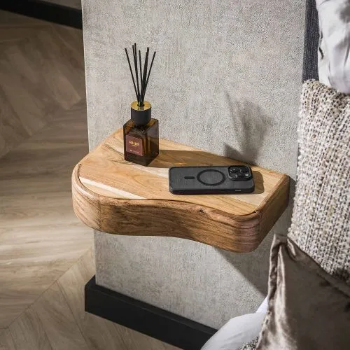 Nachttisch Set Talga | 2-teilig | mit Schubkasten | Akazienholz | Natur