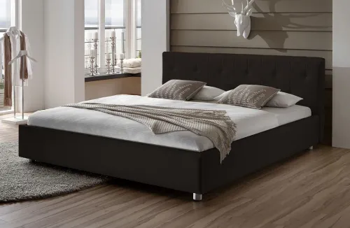 Polsterbett Aster | graubraun | 140x210 | Kopfteil 1