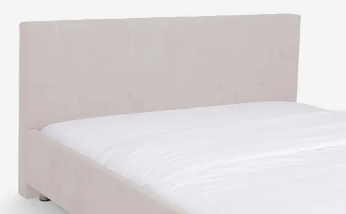 Polsterbett Aster | mit Kopfteil | perlweiß | 180x210