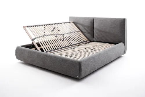 Polsterbett Atesio inkl. Bettkasten | anthrazit | 180 x 200 cm