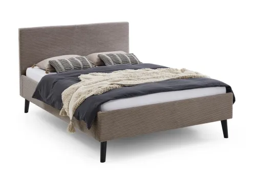 Polsterbett Avola | Cord | taupe braun | 140 x 200 cm