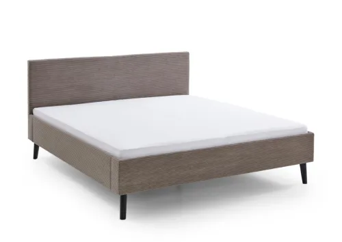 Polsterbett Avola | Cord | taupe braun | 180 x 200 cm