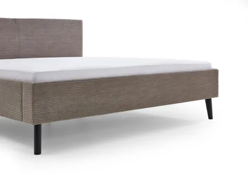 Polsterbett Avola | Cord | taupe braun | 180 x 200 cm
