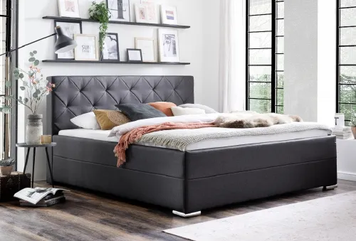 Polsterbett Chicago | anthrazit | 180 x 200 cm