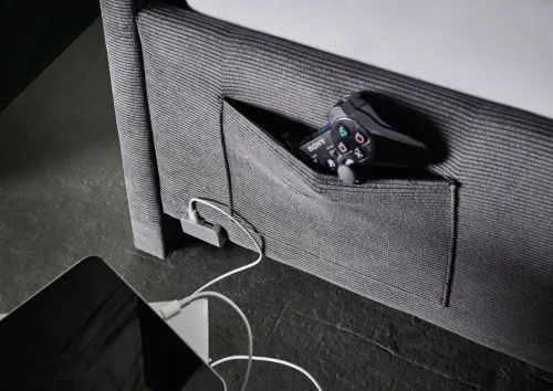 Polsterbett Cool | anthrazit | 120 x 200 cm | ohne Rückenteil | mit Matratze