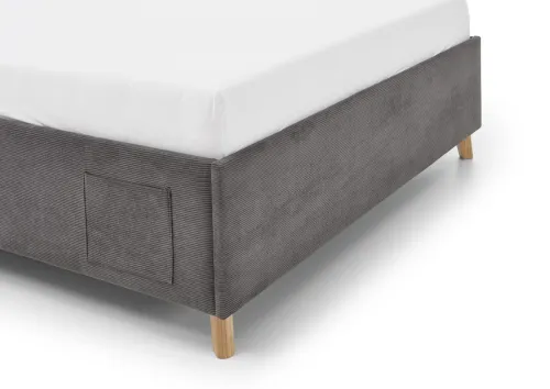 Polsterbett Cool inkl. Bettkasten | anthrazit | 140 x 200 cm | ohne Rückenteil | mit Matratze