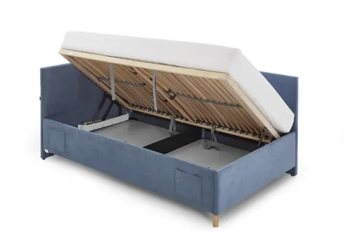Polsterbett Cool inkl. Bettkasten | ocean | 120 x 200 cm | mit Rückenteil | mit Matratze
