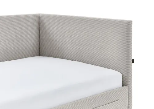 Polsterbett Cool | nata | 120 x 200 cm | mit Rückenteil | mit Matratze