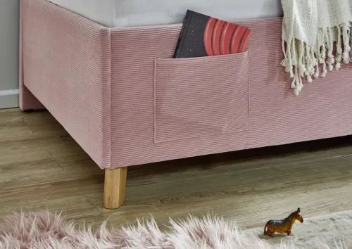 Polsterbett Cool | rose | 120 x 200 cm | mit Rückenteil | ohne Matratze