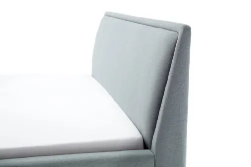 Polsterbett Frieda | eisblau | 140 x 200 cm | mit Lattenrost & Bettkasten