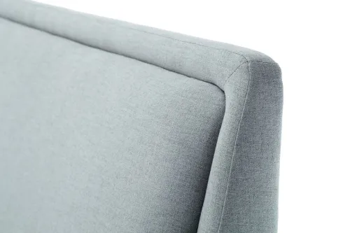 Polsterbett Frieda | eisblau | 140 x 200 cm | mit Lattenrost & Bettkasten