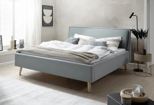 Polsterbett Frieda | eisblau | 180 x 200 cm | ohne Lattenrost & Bettkasten