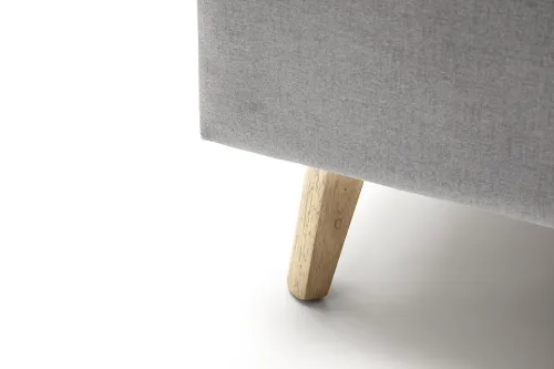 Polsterbett Frieda | hellgrau | 160 x 200 cm | mit Lattenrost & Bettkasten