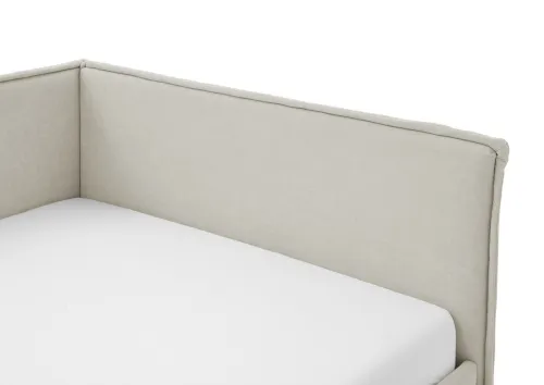 Polsterbett Fun | beige | 140 x 200 cm | mit Rückenteil | mit Bettkasten | ohne Matratze