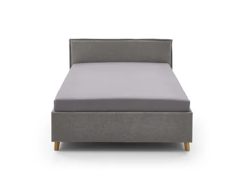 Polsterbett Fun | grau | 120 x 200 cm | ohne Rückenteil | ohne Bettkasten | mit Matratze