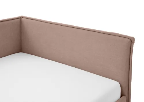 Polsterbett Fun | rose | 120 x 200 cm | mit Rückenteil | mit Bettkasten | ohne Matratze