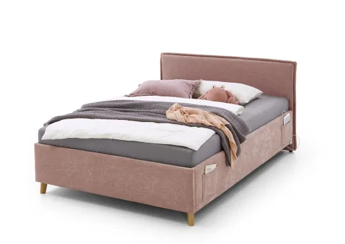 Polsterbett Fun | rose | 140 x 200 cm | ohne Rückenteil | ohne Bettkasten | ohne Matratze