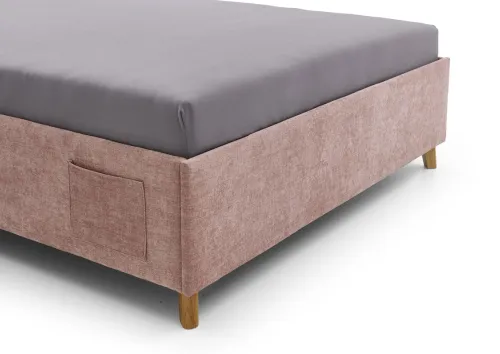 Polsterbett Fun | rose | 90 x 200 cm | ohne Rückenteil | ohne Bettkasten | ohne Matratze