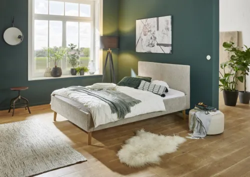 Polsterbett Kreta | Flausch | taupe | 140/180 x 200 cm | verschiedene Größen
