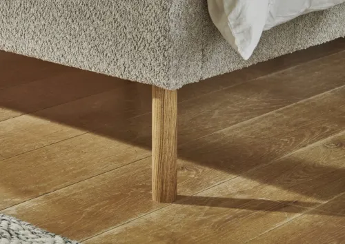 Polsterbett Kreta | Flausch | taupe | 140 x 200 cm