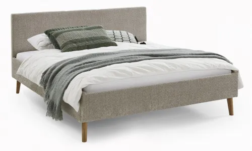 Polsterbett Kreta | Flausch | taupe | 180 x 200 cm