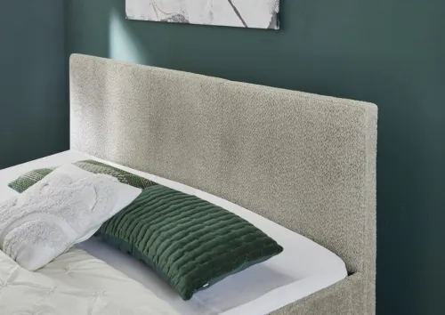 Polsterbett Kreta | Flausch | taupe | 180 x 200 cm