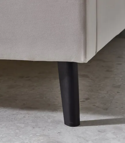 Polsterbett Leira | beige glatt | 140/180 x 200 cm | verschiedene Größen