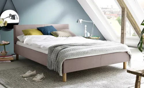 Polsterbett Lena | altrosa | 140 x 200 cm