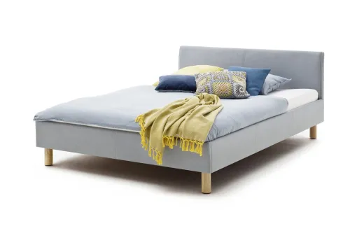 Polsterbett Lena | eisblau | 140 x 200 cm