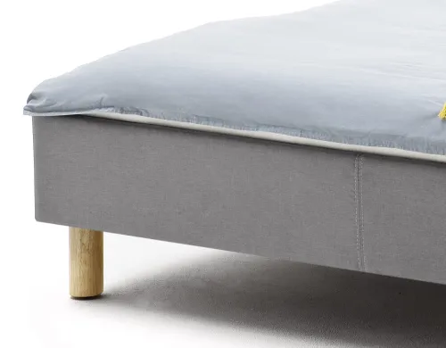 Polsterbett Lena | hellgrau | 120 x 200 cm