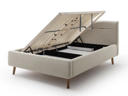 Polsterbett Lotte inkl. Bettkasten | beige | 140/160/180 x 200 cm | verschiedene Größen