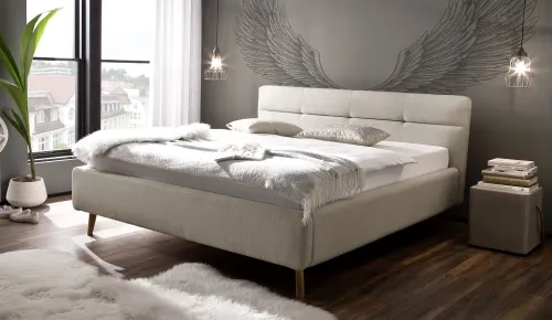 Polsterbett Lotte inkl. Bettkasten | beige | 140/160/180 x 200 cm | verschiedene Größen