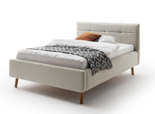 Polsterbett Lotte inkl. Bettkasten | beige | 140 x 200 cm