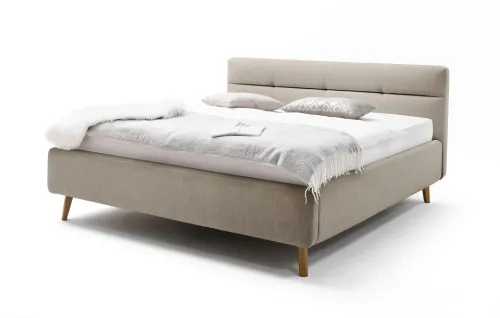 Polsterbett Lotte inkl. Bettkasten | beige | 180 x 200 cm