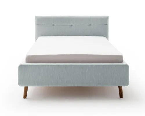 Polsterbett Lotte inkl. Bettkasten | eisblau | 140/160/180 x 200 cm | verschiedene Größen