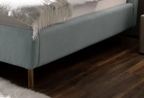 Polsterbett Lotte inkl. Bettkasten | eisblau | 180 x 200 cm