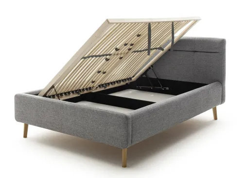 Polsterbett Lotte inkl. Bettkasten | grau | 140/160/180 x 200 cm | verschiedene Größen