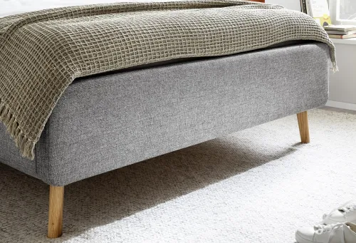 Polsterbett Lotte inkl. Bettkasten | grau | 140/160/180 x 200 cm | verschiedene Größen