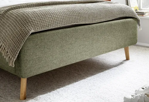 Polsterbett Lotte inkl. Bettkasten | grün | 140 x 200 cm