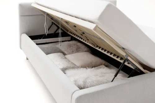 Polsterbett Lotte inkl. Bettkasten | hellgrau | 140/160/180 x 200 cm | verschiedene Größen